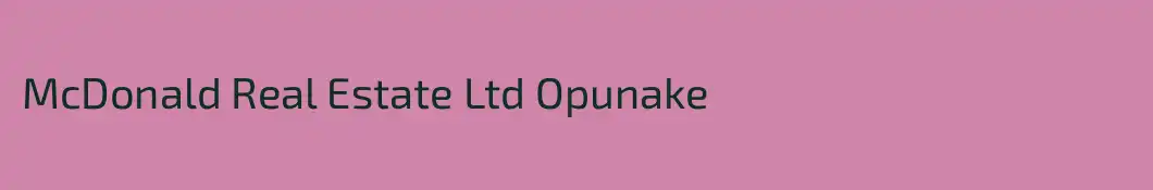 McDonald Real Estate Ltd Opunake 